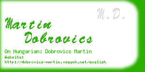 martin dobrovics business card